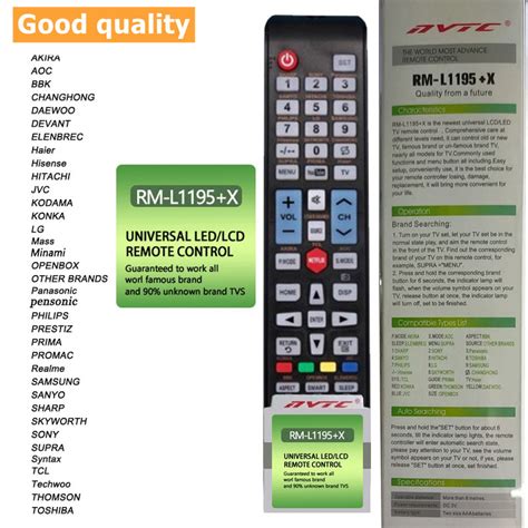 rm-l1195+x code promac|Huayu Universal Remote Codes & Program Instructions.